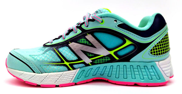 New Balance Kids Running Shoes Lace Up Athletic Light Blue Pink