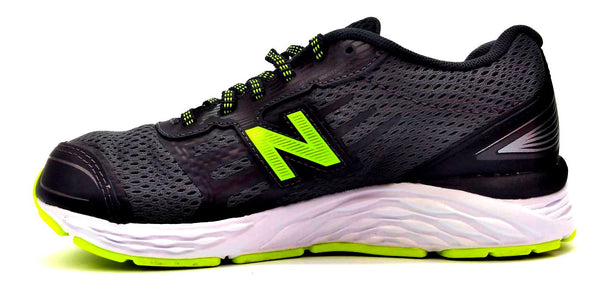 New Balance Kids Running Shoes Lace Up Breathable Athletic Sneakers Black