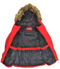 Steve Madden Girls' Winter Jacket Coat Puffer Bubble Hooded Red Size 14/16