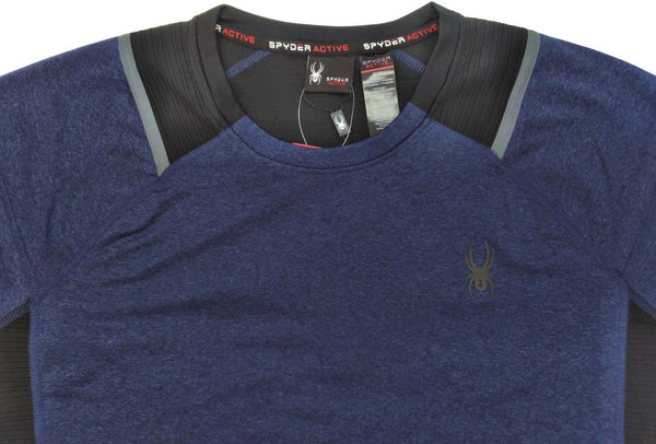 Spyder Men's Active Long Sleeve Baselayer Shirt Dust Navy Heather Medium New