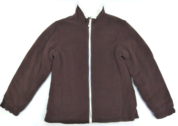 Krumba Women's Winter Jacket Sportswear Outdoor Reversible White Brown - Large