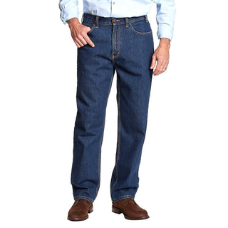 Kirkland Signature Men's Pants Relaxed Fit Jeans Wear Trousers Blue Denim New