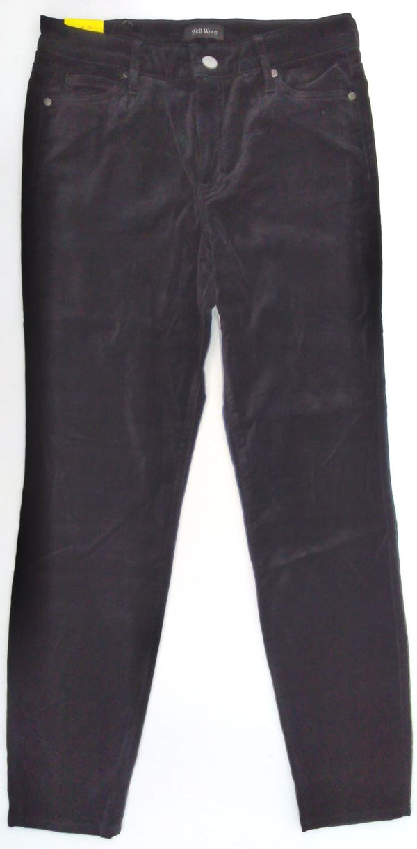 Well Worn Women's Pants High-Rise Luxe Velvet Tapered Leg New