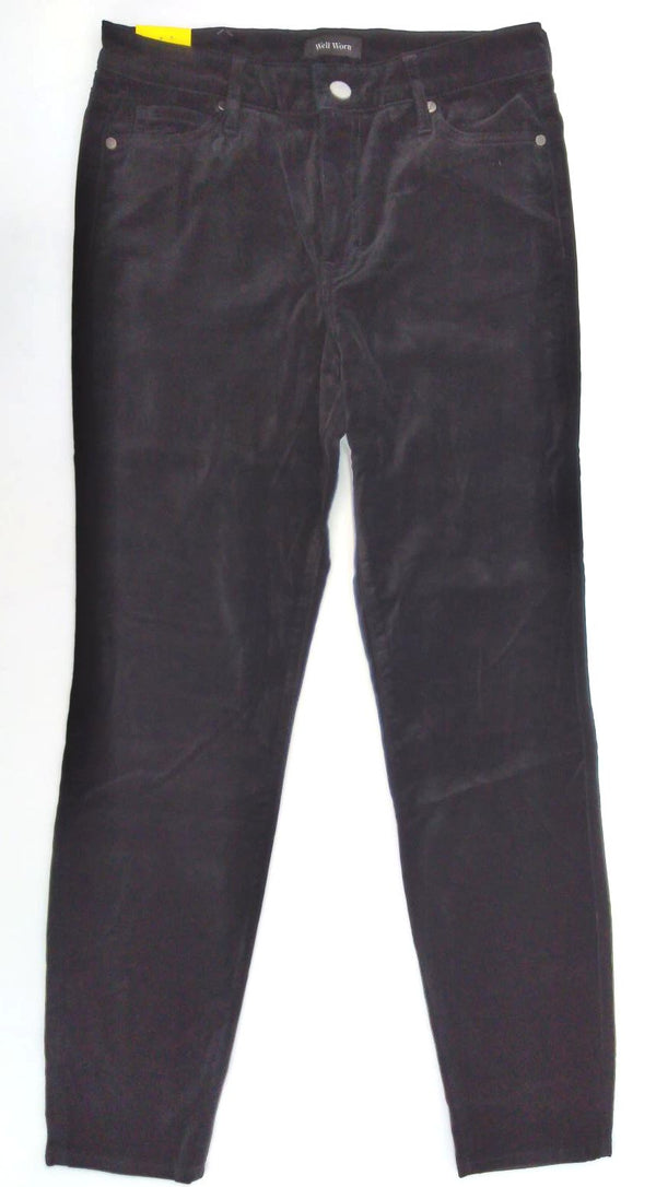 Well Worn Women's Pants High-Rise Luxe Velvet Tapered Leg New