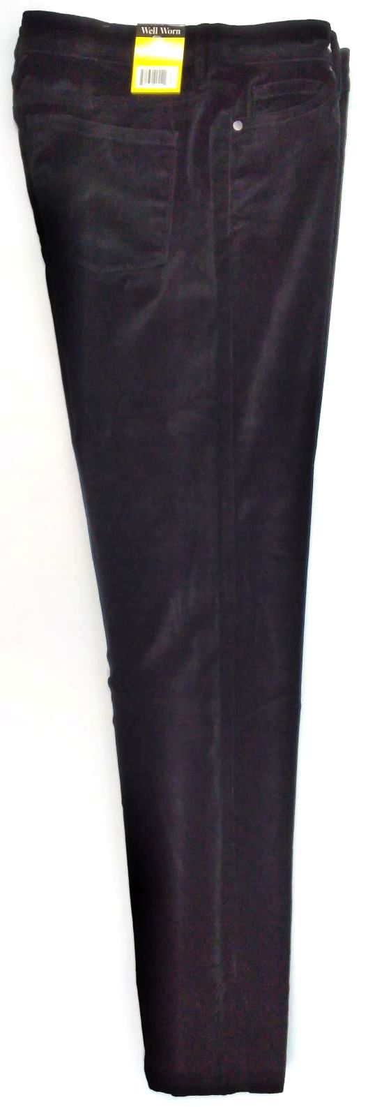 Well Worn Women's Pants High-Rise Luxe Velvet Tapered Leg New