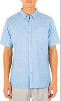 Hurley Men's Button Shirt Casual Short Sleeve Regular Fit 100% Cotton Woven New