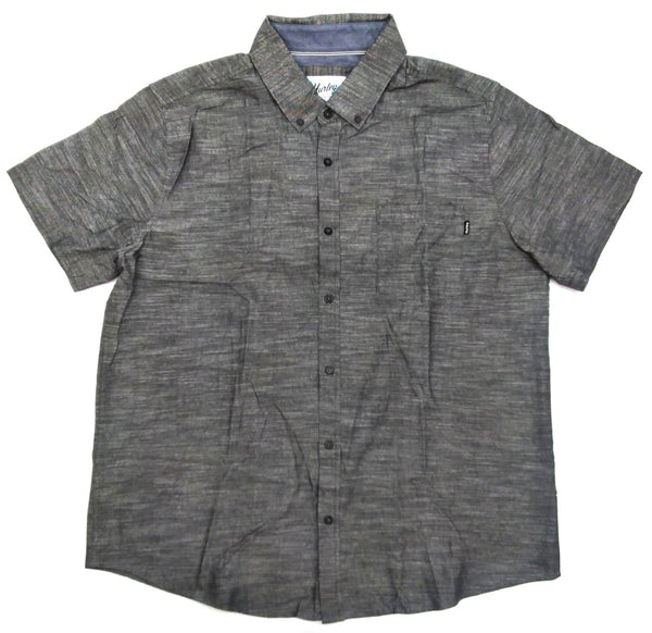Hurley Men's Button Shirt Casual Short Sleeve Regular Fit 100% Cotton Woven New