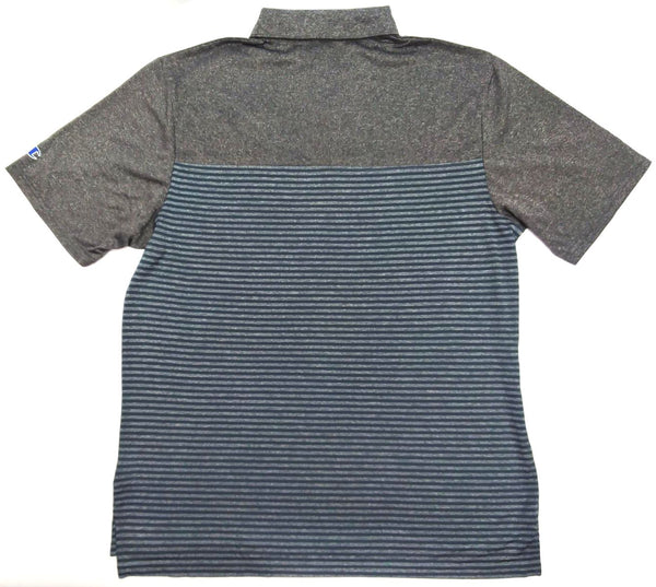 UCF Knights Men's Golf Polo Shirt Champion Short Sleeve Gray Stripes Size Large