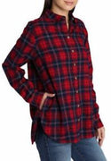 Jachs Girlfriend Women's Plaid Shirt Lightweight Cozy Super Soft Flannel New