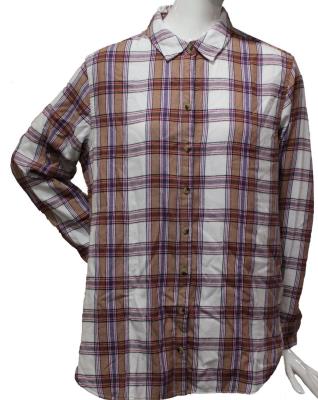 Buy tan-white Jachs Girlfriend Women&#39;s Plaid Shirt Lightweight Cozy Super Soft Flannel New