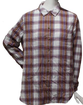 Buy tan-white Jachs Girlfriend Women's Plaid Shirt Lightweight Cozy Super Soft Flannel New