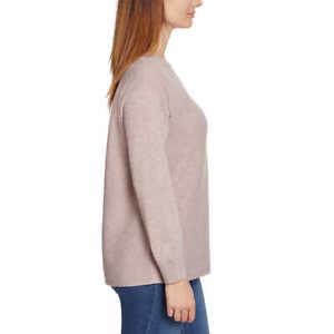 Buy mauve Ella Moss Women&#39;s Sweater Ribbed V-Neck Long Sleeve Drop Shoulder Casual Top New