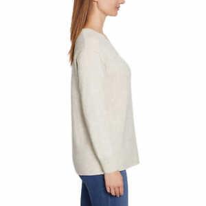 Ella Moss Women's Sweater Ribbed V-Neck Long Sleeve Drop Shoulder Casual Top New