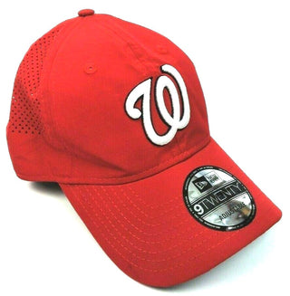 Washington Nationals New Era Hat Perforated Pivot 9TWENTY Adjustable Red OSFA