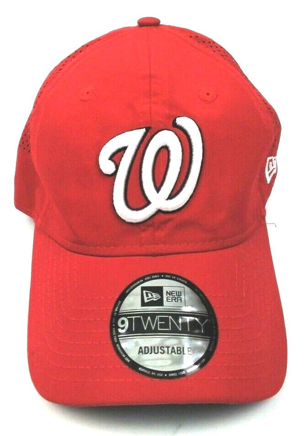 Washington Nationals New Era Hat Perforated Pivot 9TWENTY Adjustable Red OSFA