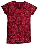 Hilary Radley Women's Party Dress Cocktail Sequin Casual Dress Wine Red Medium