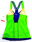 Saucony Women's Top Tank Ruched LX Singlets Technical Acid Green Cobalt XS