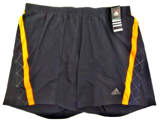 Adidas Men's Shorts Athletic Stipe Drawstring 7" Inseam Black Size 2XL