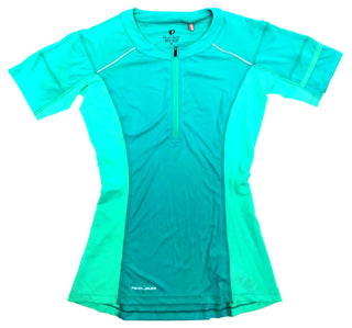 Pearl Izumi Women's Shirt Pursuit Endurance Form Fit Short Sleeve Green Blue M