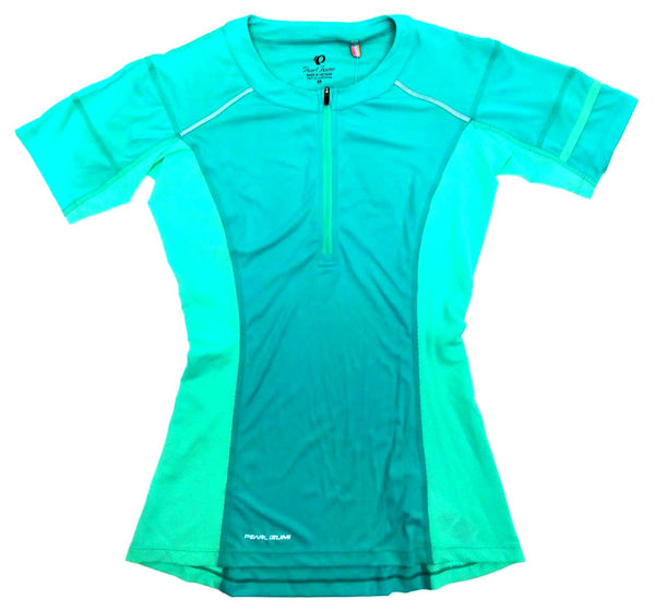 Pearl Izumi Women's Shirt Pursuit Endurance Form Fit Short Sleeve Green Blue M