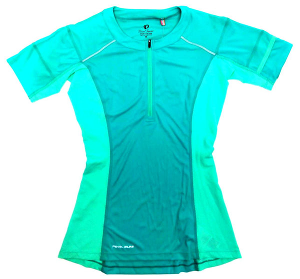 Pearl Izumi Women's Shirt Pursuit Endurance Form Fit Short Sleeve Green Blue M