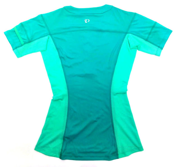 Pearl Izumi Women's Shirt Pursuit Endurance Form Fit Short Sleeve Green Blue M