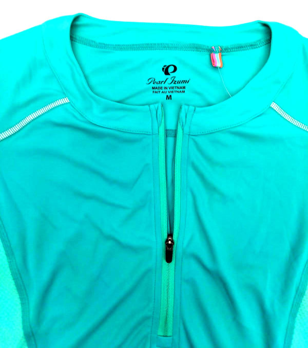 Pearl Izumi Women's Shirt Pursuit Endurance Form Fit Short Sleeve Green Blue M