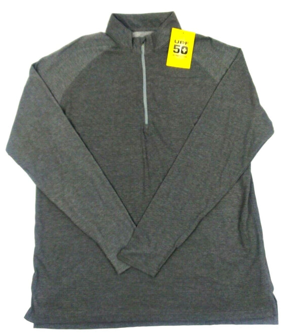 Field & Stream Men's Top Deep Runner 1/4 Zip Long Sleeve Charcoal Heather XL