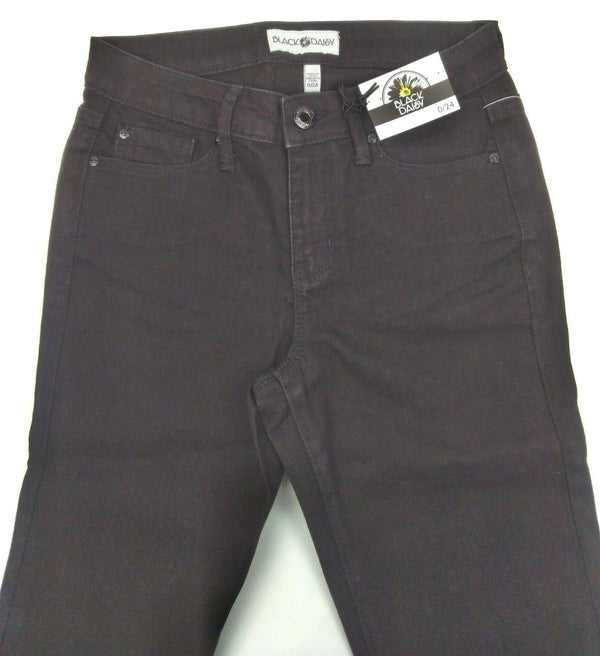 Women's Crop Pants Daisy Cha Flare Hem Crop Jeans Black Rinse Size 0/24 New