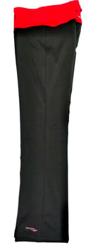 Saucony Women's Pants Cha Cha Flex Pull on Black Red Small New