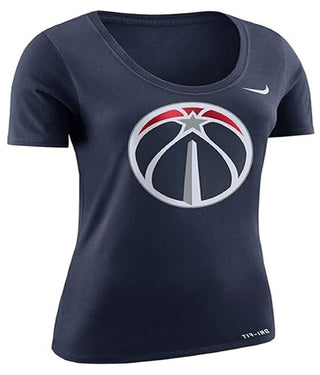 Nike Women's T-Shirt Washington Wizards Primary Logo Dri-FIT Navy XLarge