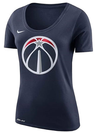 Nike Women's T-Shirt Washington Wizards Primary Logo Dri-FIT Navy XLarge