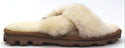 Dearfoams Women's Clog Slippers Indoor Outdoor Memory Foam Faux Fur Tan Size 6