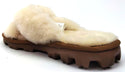 Dearfoams Women's Clog Slippers Indoor Outdoor Memory Foam Faux Fur Tan Size 6