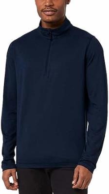 Buy blue 32 Degrees Heat Men&#39;s Pullover Shirt Quarter Zip Long Sleeve Stand Up Collar New