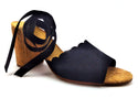 Marc Fisher Women's Ankle Strap Sandals Piya Suede Open Toe Casual Black Sz 8.5