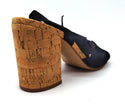 Marc Fisher Women's Ankle Strap Sandals Piya Suede Open Toe Casual Black Sz 8.5