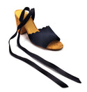Marc Fisher Women's Ankle Strap Sandals Piya Suede Open Toe Casual Black Sz 8.5