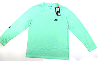 Caribbean Joe Men's Shirt Light Green Long Sleeve Swordfish Logo Graphic Size M