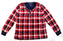 Nautica Women's Pajama Sleepwear Fleece Set Plaid Red White 2 Piece Size XXL