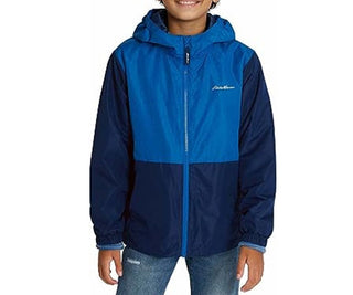 Eddie Bauer Boy's Kids Jacket Lightweight Lone Peak 3in1 Hooded Navy Blue New