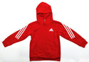 Adidas Youth Hoodie Sportswear Future Icons 3 Stripes Pullover Red Size 7 New