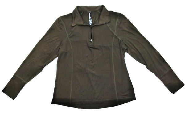 Lukka Lux Women's Athletic Shirt 1/4 Zip Long Sleeve Stretch Pullover Top New