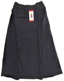 Women's Skirt A-line Midi Skirt Banded Waist Zippered Knee Length Black Size 8