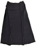Women's Skirt A-line Midi Skirt Banded Waist Zippered Knee Length Black Size 8
