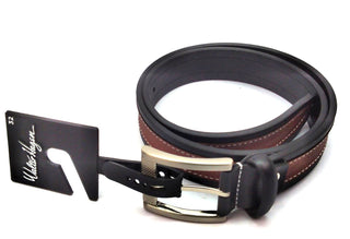 Walter Hagen Men's Leather Belt Two Tone Black Brown Size 32 New with Tags