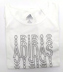 Lot of 30 Adidas Girl's T-Shirt Graphic Short Sleeve Tee White Medium 10/12 New
