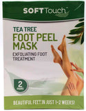 SoftTouch Callus Remover Foot Peel Mask Treatment Tea Tree Exfoliating 2 Pairs