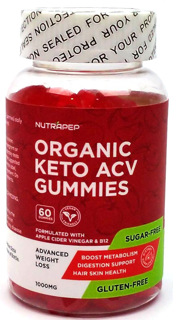 Nutrapep Dietary Supplements 1000mg Weight Loss Organnic KETO ACV Gummies 60 Ct