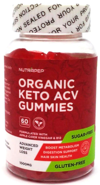 Nutrapep Dietary Supplements 1000mg Weight Loss Organnic KETO ACV Gummies 60 Ct